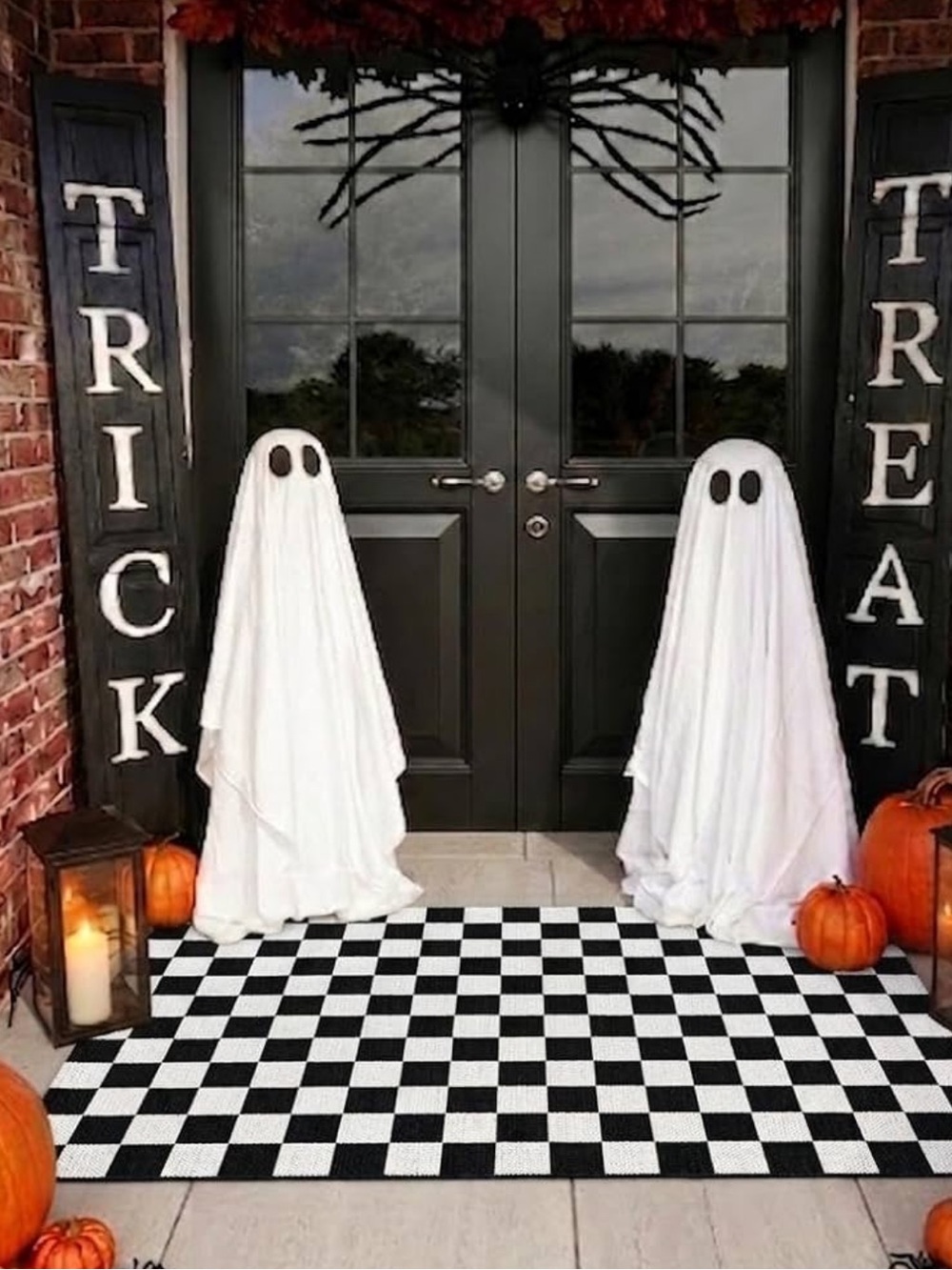 🆕 Black White Check Board Rug Door Mat Decor Patio Porch Kitchen Bathroom NEW